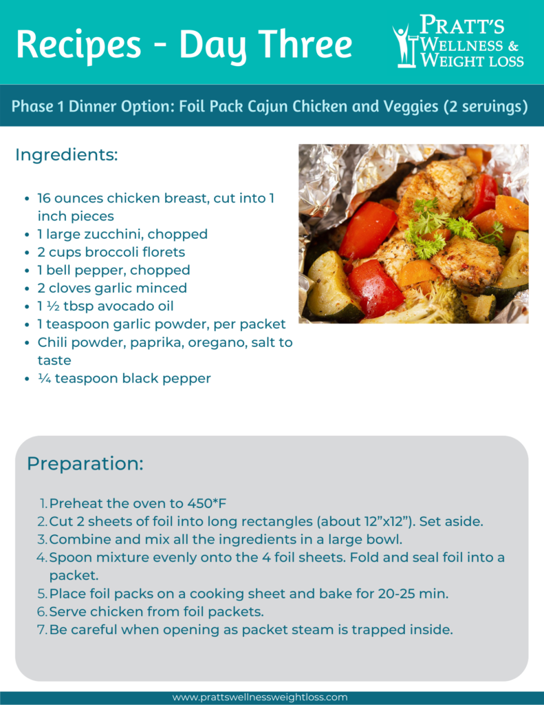 Foil Pack Cajun Chicken and Veggies